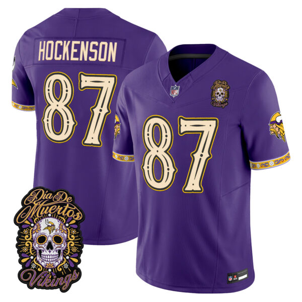 Minnesota Vikings T.J. Hockenson Dia de los Muertos Vapor Limited Jersey - All Stitched