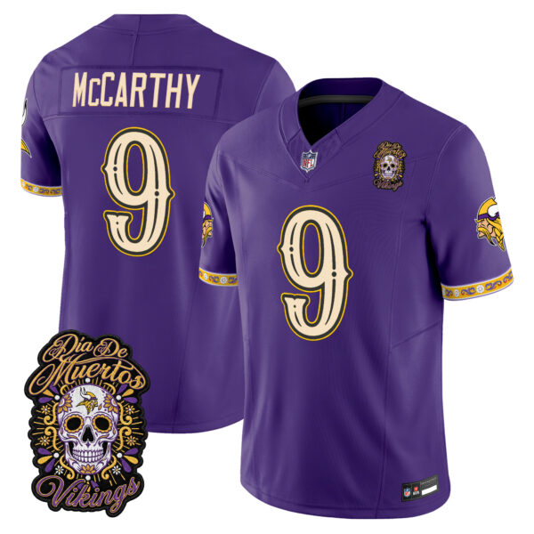 Minnesota Vikings J.J. McCarthy Dia de los Muertos Vapor Limited Jersey - All Stitched
