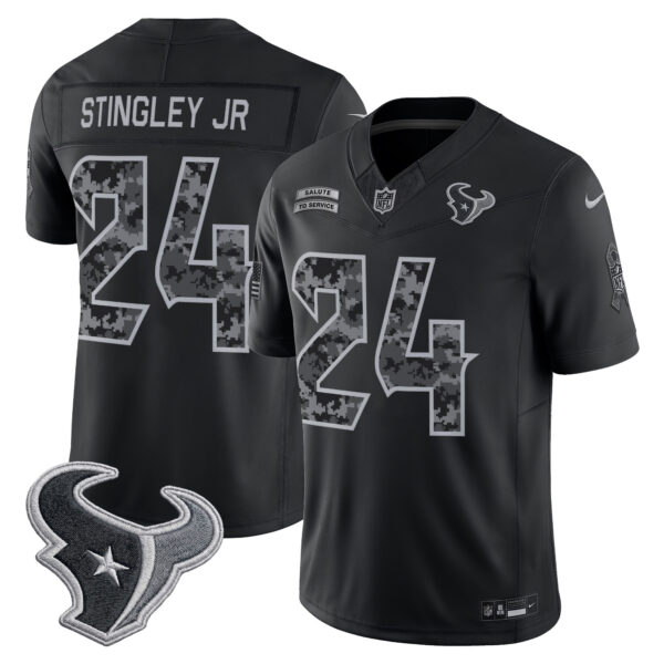 Houston Texans Derek Stingley Jr. 2026 Salute to Service Vapor Limited Jersey - All Stitched