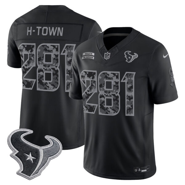 Houston Texans H-Town 281 2026 Salute to Service Vapor Limited Jersey - All Stitched