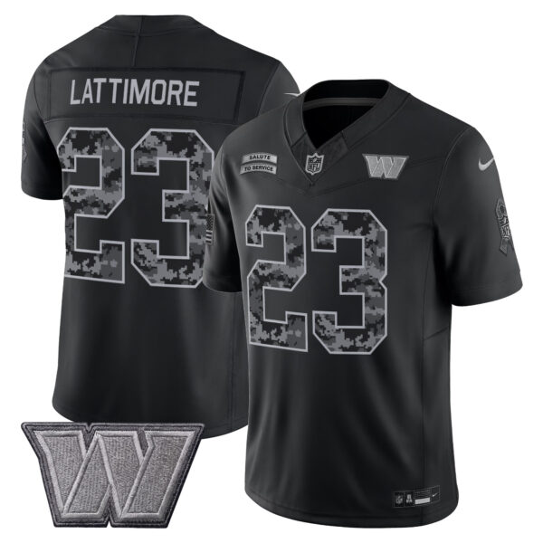 Washington Commanders Marshon Lattimore 2026 Salute to Service Vapor Limited Jersey - All Stitched