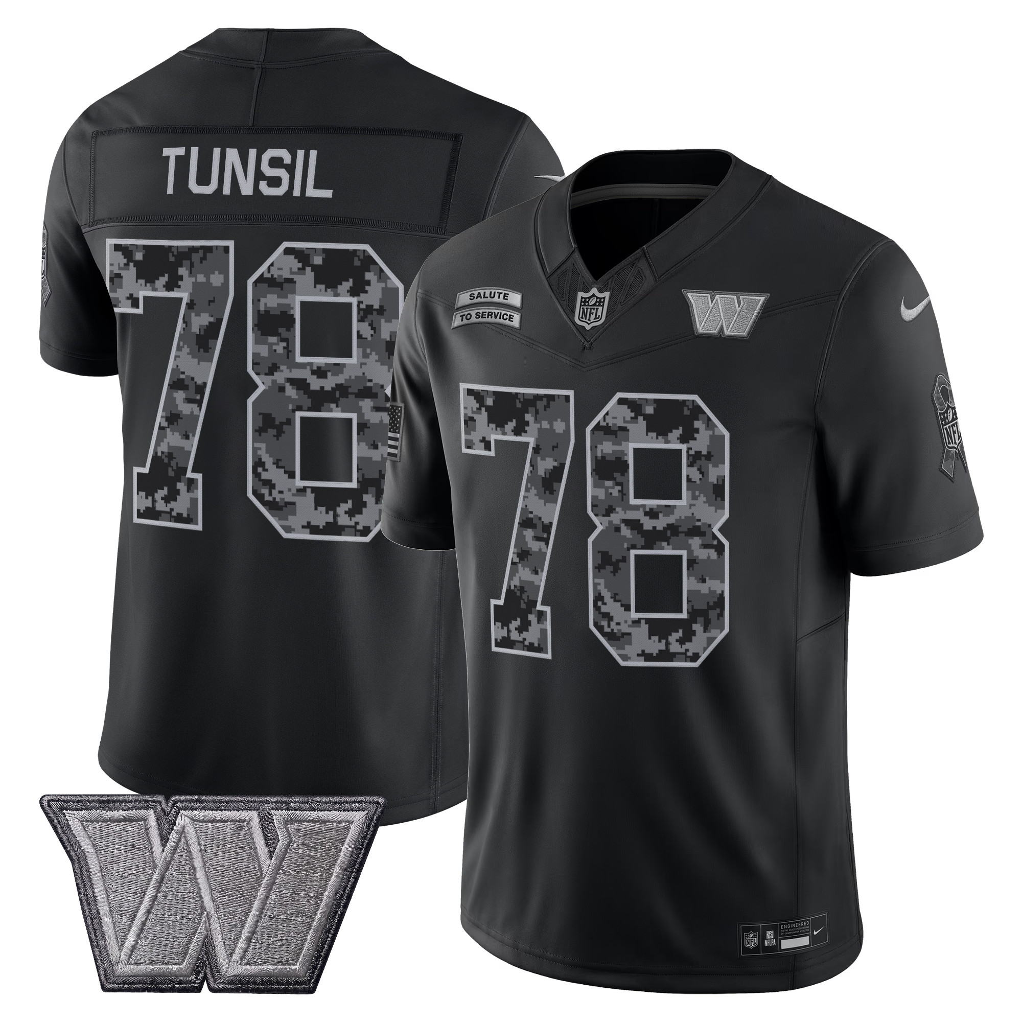Washington Commanders Laremy Tunsil 2026 Salute to Service Vapor Limited Jersey - All Stitched