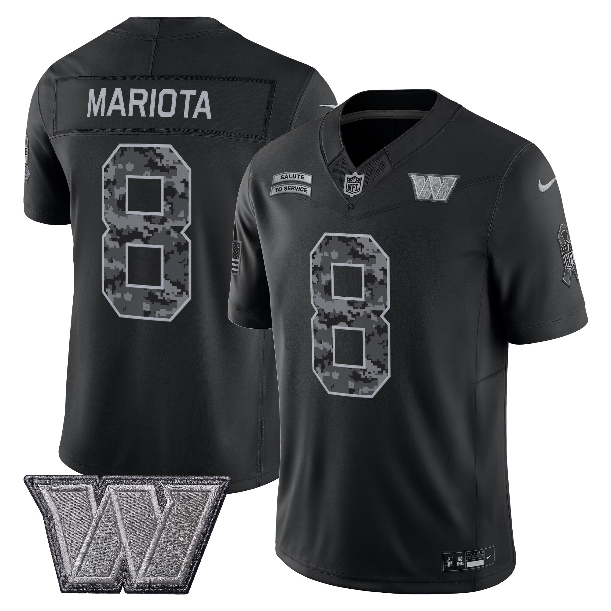 Washington Commanders Marcus Mariota 2026 Salute to Service Vapor Limited Jersey - All Stitched