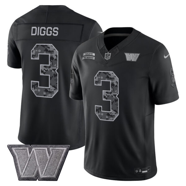 Washington Commanders Stefon Diggs 2026 Salute to Service Vapor Limited Jersey - All Stitched