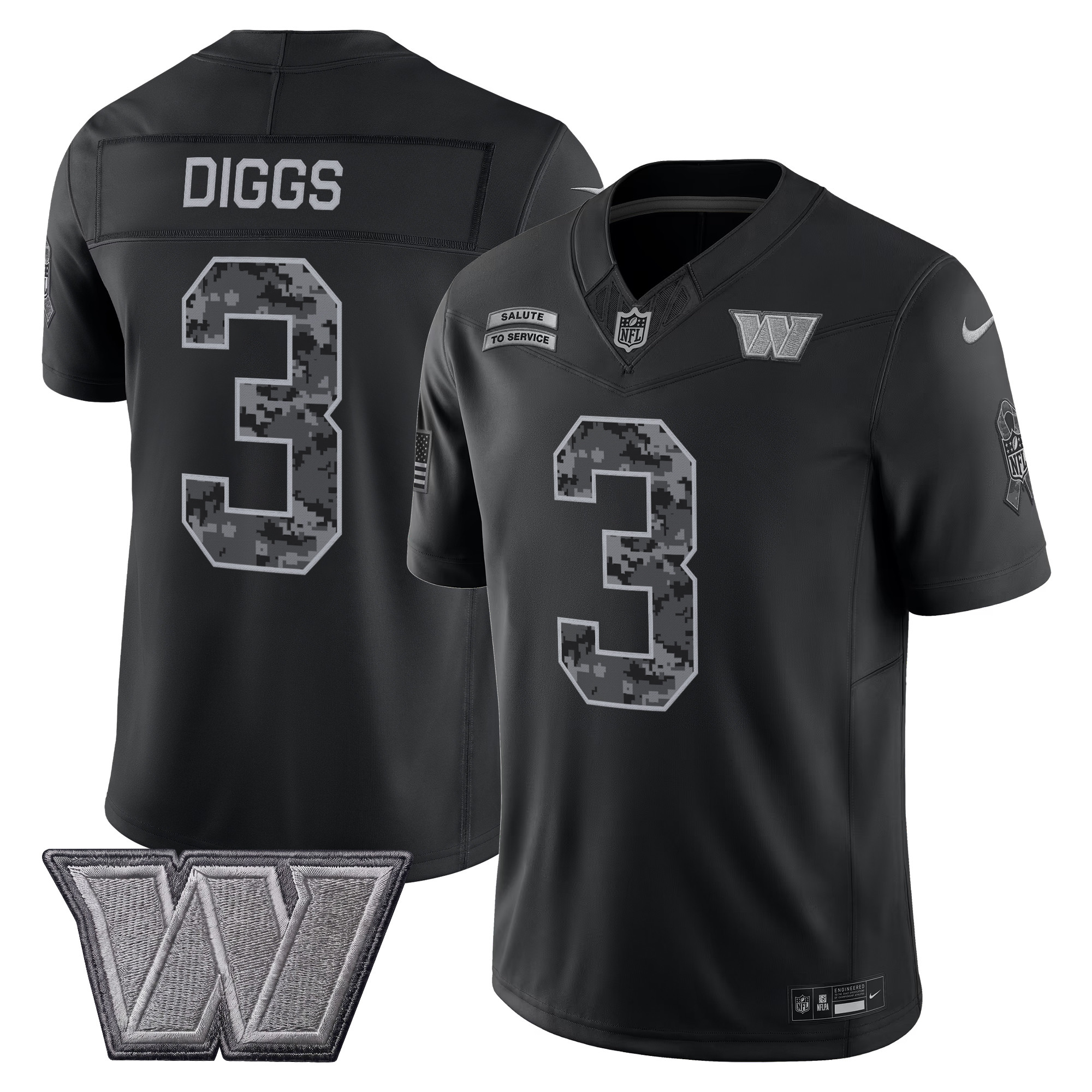 Washington Commanders Stefon Diggs 2026 Salute to Service Vapor Limited Jersey - All Stitched
