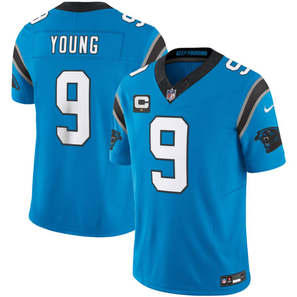 Carolina Panthers Bryce Young Vapor Limited Jersey - All Stitched - Blue