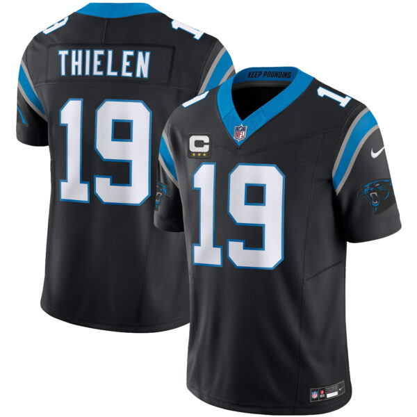 Carolina Panthers Adam Thielen Vapor Limited Jersey - All Stitched - Black
