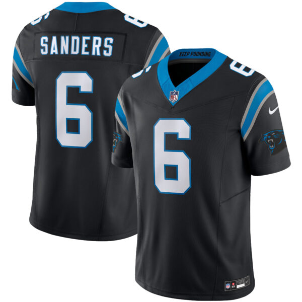 Carolina Panthers Miles Sanders Vapor Limited Jersey - All Stitched - Black
