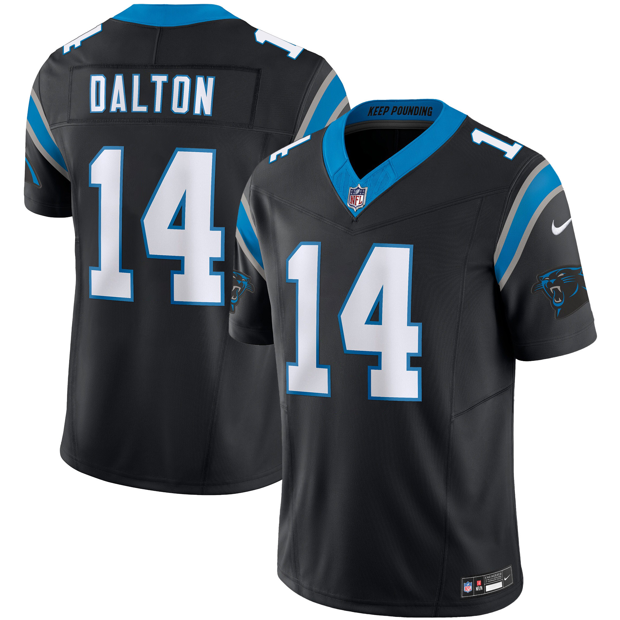 Carolina Panthers Andy Dalton Vapor Limited Jersey - All Stitched - Black