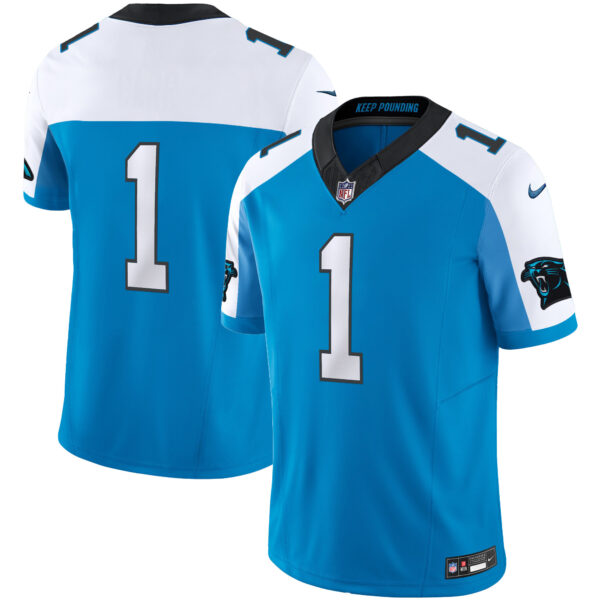 Carolina Panthers #1 Team Vapor Limited Jersey - All Stitched - Blue Alternate