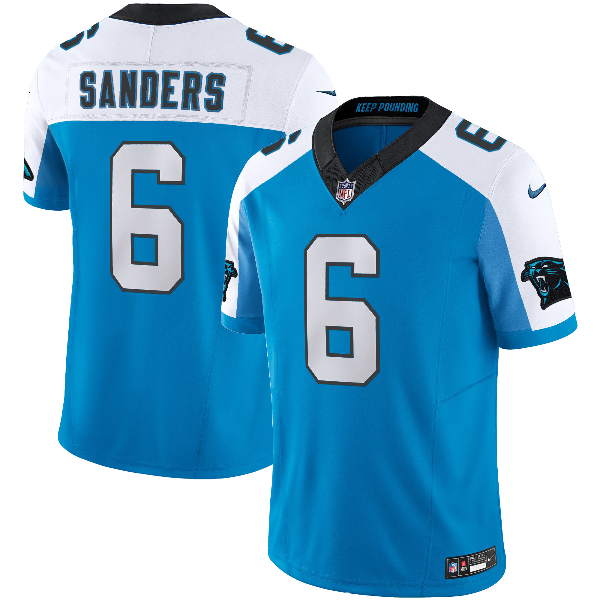 Carolina Panthers Miles Sanders Vapor Limited Jersey - All Stitched - Blue Alternate