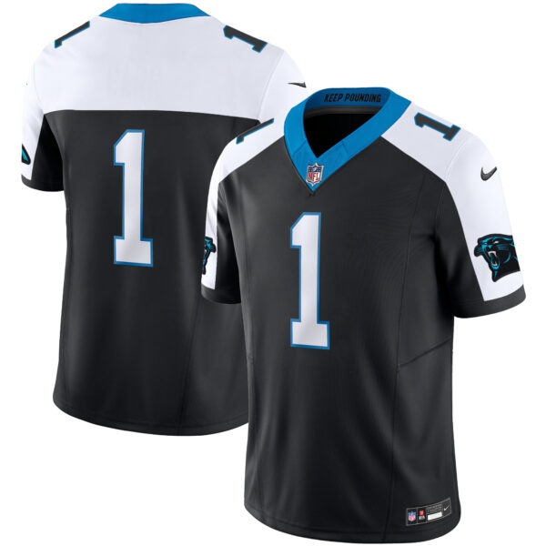 Carolina Panthers #1 Team Vapor Limited Jersey - All Stitched - Black Alternate