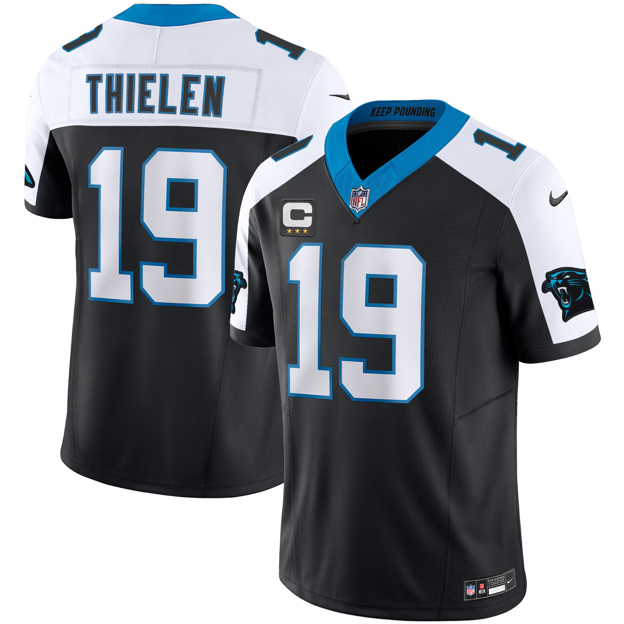Carolina Panthers Adam Thielen Vapor Limited Jersey - All Stitched - Black Alternate
