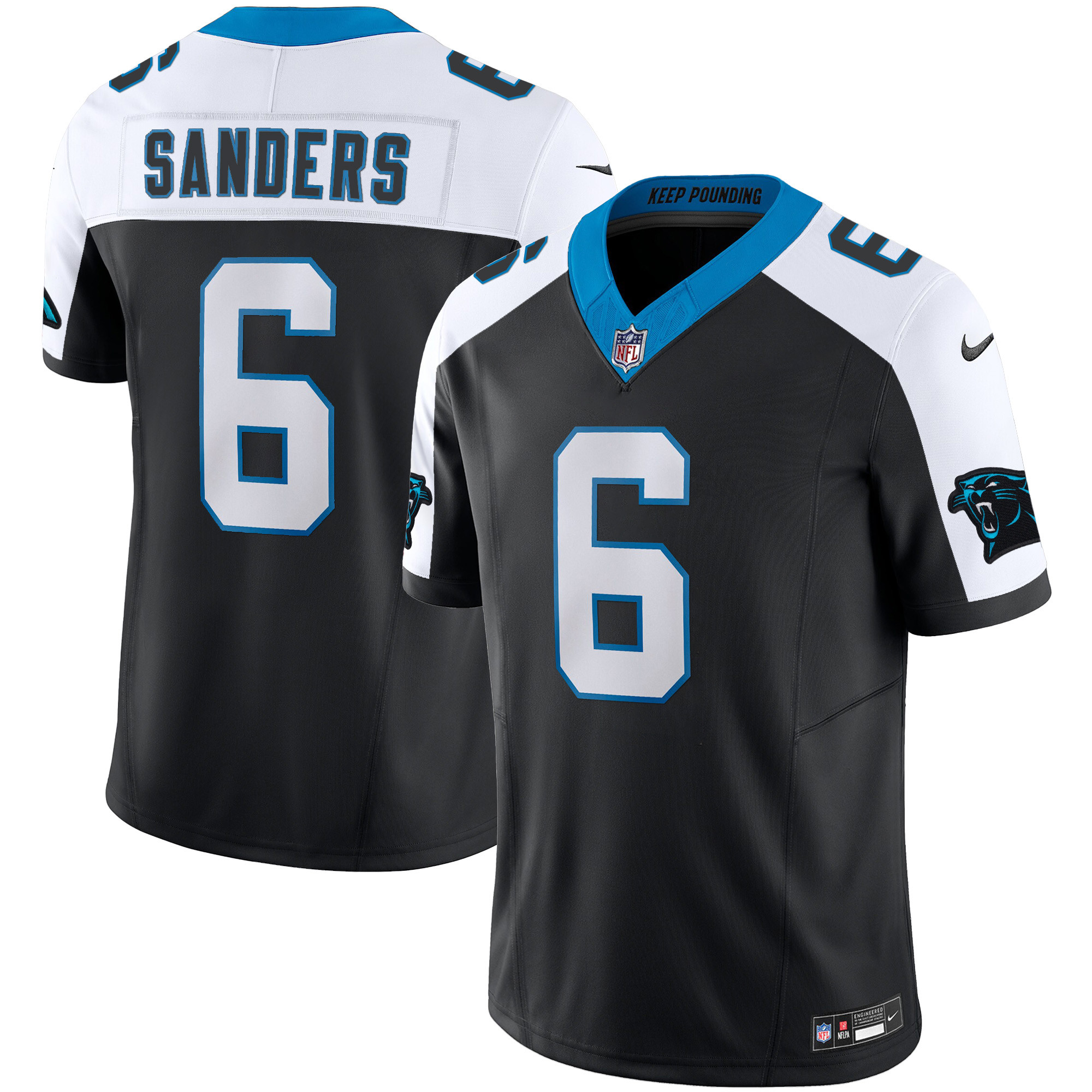 Carolina Panthers Miles Sanders Vapor Limited Jersey - All Stitched - Black Alternate