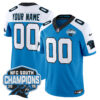 Carolina Panthers 2025 NFC South Division Champions Vapor Limited Custom Jersey - All Stitched - Blue Alternate