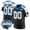 Carolina Panthers 2025 NFC South Division Champions Vapor Limited Custom Jersey - All Stitched - Black Alternate