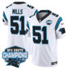 Carolina Panthers Sam Mills 2025 NFC South Division Champions Vapor Limited Jersey - All Stitched - White