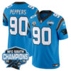 Carolina Panthers Julius Peppers 2025 NFC South Division Champions Vapor Limited Jersey - All Stitched - Blue