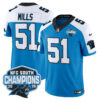 Carolina Panthers Sam Mills 2025 NFC South Division Champions Vapor Limited Jersey - All Stitched - Blue Alternate