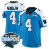 Carolina Panthers Tetairoa McMillan 2025 NFC South Division Champions Vapor Limited Jersey - All Stitched - Blue Alternate