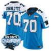 Carolina Panthers Charlotte 704 2025 NFC South Division Champions Vapor Limited Jersey - All Stitched - Blue Alternate