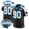 Carolina Panthers Julius Peppers 2025 NFC South Division Champions Vapor Limited Jersey - All Stitched - Black Alternate