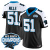 Carolina Panthers Sam Mills 2025 NFC South Division Champions Vapor Limited Jersey - All Stitched - Black Alternate