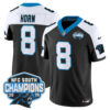 Carolina Panthers Jaycee Horn 2025 NFC South Division Champions Vapor Limited Jersey - All Stitched - Black Alternate