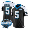 Carolina Panthers Rico Dowdle 2025 NFC South Division Champions Vapor Limited Jersey - All Stitched - Black Alternate