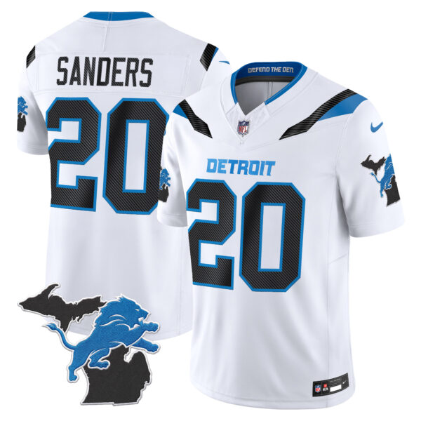 Detroit Lions Barry Sanders 2026 "Rivalries" Michigan Patch Vapor Limited Jersey - All Stitched - White