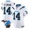 Detroit Lions St. Brown 2026 "Rivalries" Michigan Patch Vapor Limited Jersey - All Stitched - White