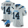 Detroit Lions St. Brown 2026 "Rivalries" Michigan Patch Vapor Limited Jersey - All Stitched - Gray