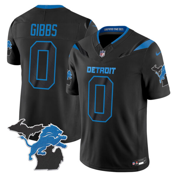 Detroit Lions Jahmyr Gibbs 2026 "Rivalries" Michigan Patch Vapor Limited Jersey - All Stitched - Black