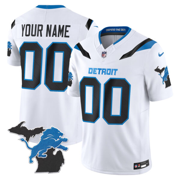 Detroit Lions 2026 "Rivalries" Michigan Patch Vapor Limited Custom Jersey - All Stitched - White