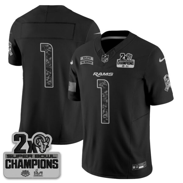 Los Angeles Rams Team 2026 Salute to Service Jersey - All Stitched