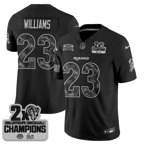 Los Angeles Rams Kyren Williams 2026 Salute to Service Jersey - All Stitched