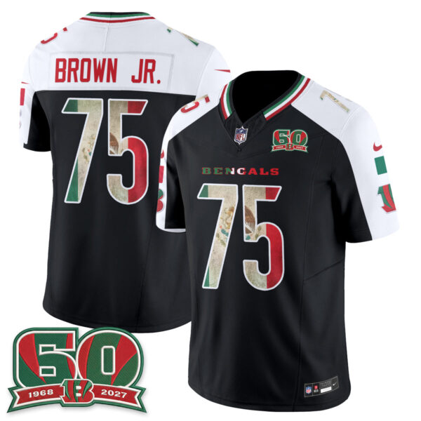 Cincinnati Bengals Orlando Brown Jr. Mexico Edition Vapor Jersey - All Stitched - Alternate