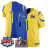 Los Angeles Rams Team Rivalries Split Vapor Jersey - All Stitched - Yellow Royal