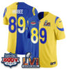 Los Angeles Rams Tyler Higbee Rivalries Split Vapor Jersey - All Stitched - Yellow Royal