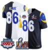 Los Angeles Rams Max Klare Rivalries Split Vapor Jersey - All Stitched - Rivalries White