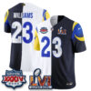 Los Angeles Rams Kyren Williams Rivalries Split Vapor Jersey - All Stitched - Rivalries White