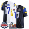 Los Angeles Rams Davante Adams Rivalries Split Vapor Jersey - All Stitched - Rivalries White