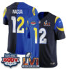 Los Angeles Rams Puka Nacua Rivalries Split Vapor Jersey - All Stitched - Rivalries Royal