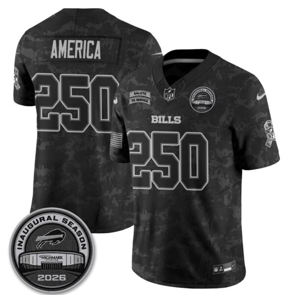 Buffalo Bills America 2026 Salute to Service Jersey - All Stitched