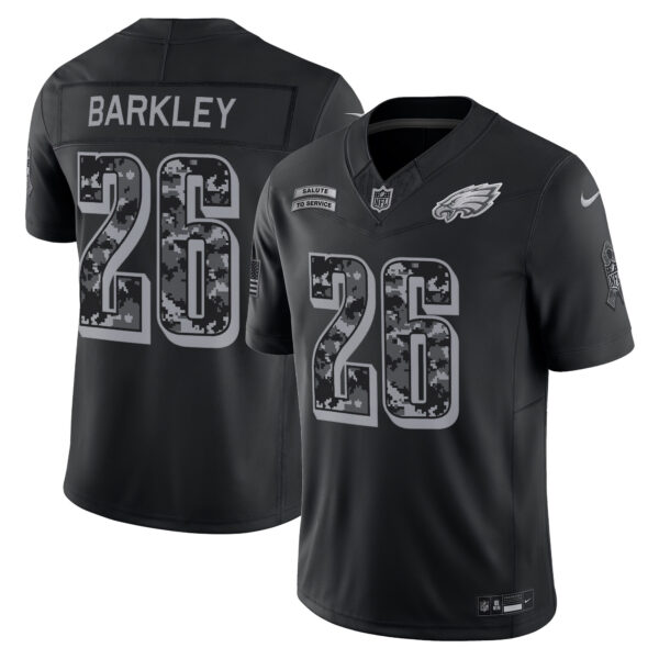 Philadelphia Eagles Saquon Barkley 2026 Salute to Service Vapor Limited Jersey - All Stitched