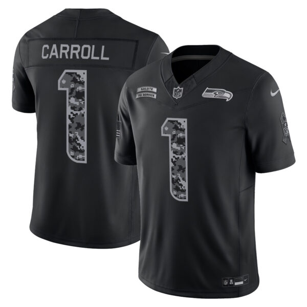 Seattle Seahawks Pete Carroll 2026 Salute to Service Vapor Limited Jersey - All Stitched