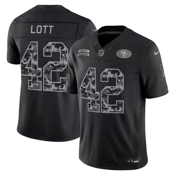 San Francisco 49ers Ronnie Lott 2026 Salute to Service Vapor Limited Jersey - All Stitched
