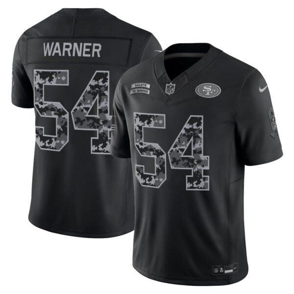 San Francisco 49ers Fred Warner 2026 Salute to Service Vapor Limited Jersey - All Stitched