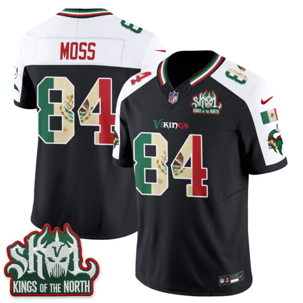 Minnesota Vikings Randy Moss Mexico Edition Vapor Jersey - All Stitched - Alternate