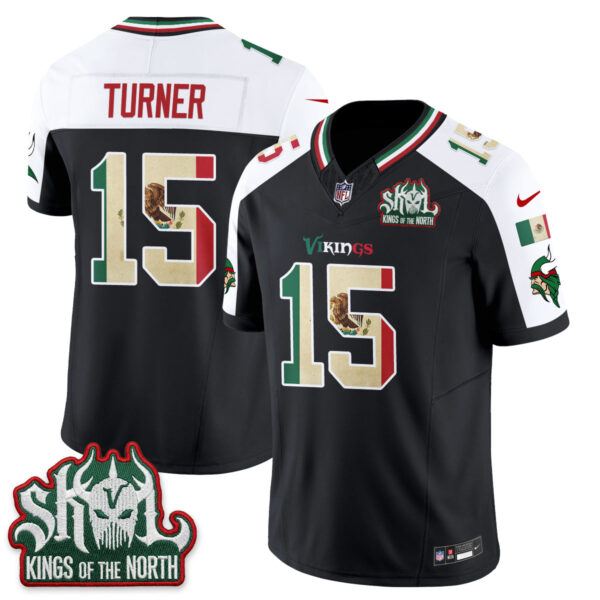 Minnesota Vikings Dallas Turner Mexico Edition Vapor Jersey - All Stitched - Alternate